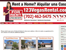 Tablet Screenshot of 123vegasrental.com